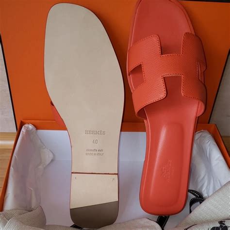 hermes sandalen orange|Hermes oran sandals street style.